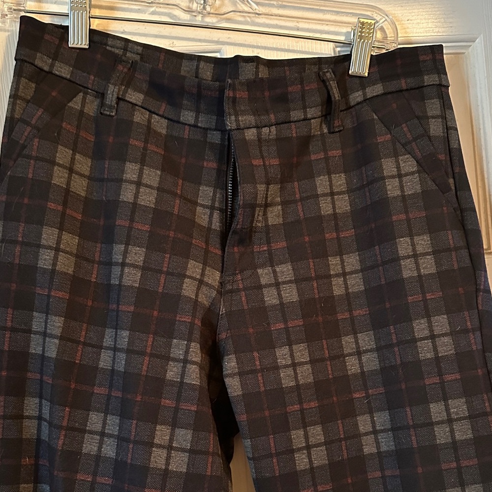 Kut from the Kloth Women’s Plaid Pants - Black, Gray, and Red